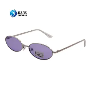 Hot Sale Fashion UV400 Polarized Retro Small Cat Eye Metal Sunglasses